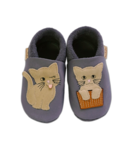 Baobaby - Klassisk Babysko "Katt Kyss Grå"