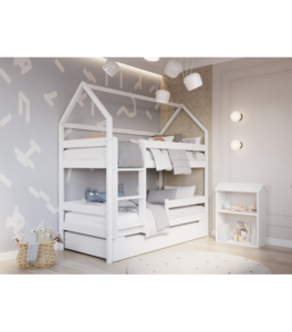 YappyKids - Våningssäng Hussäng Eden "Vit"