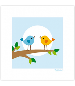 Hoppelina - Grafiskt Tryck "Lovebirds"