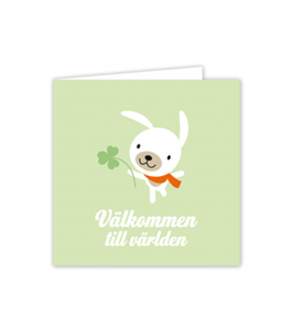 Hoppelina - Kort Välkommen till världen "Kanin"
