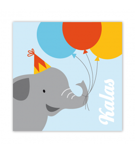 Hoppelina - Inbjudningskort/Party Card "Elefant"