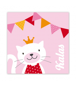 Hoppelina - Inbjudningskort/Party Card "Kattprinsessa"